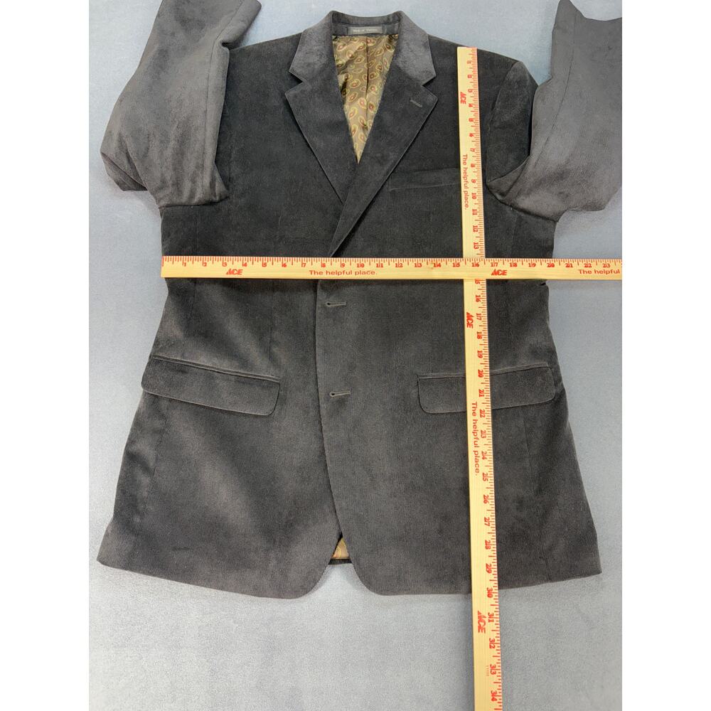 Chaps Classic-Fit Corduroy Stretch Sport Coat (Dark Gray, 42 Regular) Paisley - Picture 9 of 10